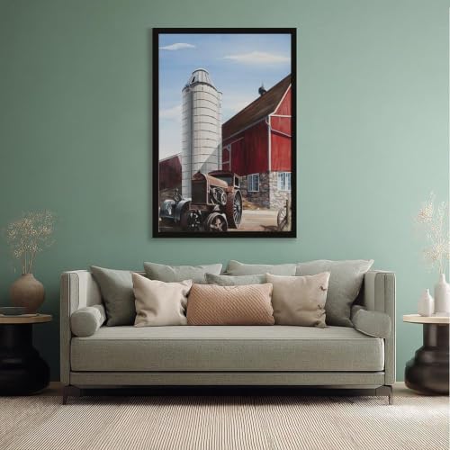 Toile Red Barns Lewandowski - Solution mur vide salon et bureau