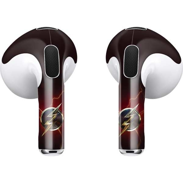 Skinit Decal Audio Skin Compatible with Apple AirPods (3rd Gen, 2021) - Officially Licensed Warner Bros The Flash Movie: Logo Poster Design