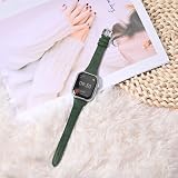 Anbeer Wąski skórzany pasek kompatybilny z Apple Watch Band 40mm 38mm 41mm 42mm 44mm 45mm 49mm dla kobiet, pasek z najwyższej jakości prawdziwej skóry, cienki pasek na rękę do zegarka iWatch Series 9
