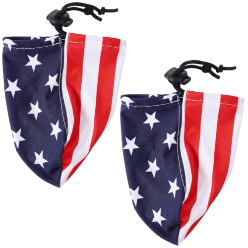 Image of Dansydaisy 2 Pcs Men's Tanning Pouch Sun Protection, Tanning Cover for Men (Independence Day,American Flag Color)