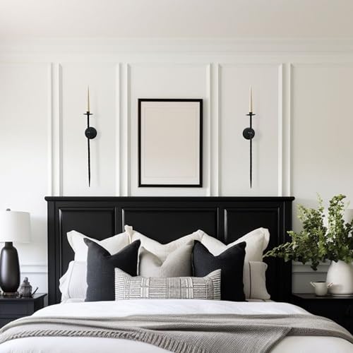 Remenna LY0112 Large Wall Candle Holder Set Of 2 Twisted Candle Sconces Wall Mount Metal Candle Holders Decor For Bedroom Dining Room 23.5 Inch thumb #4