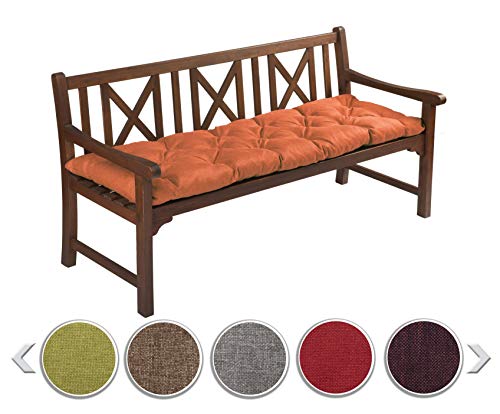 sunnypillow Coussin pour Banc de Jardin 190 x 50 cm - Matelas Exterieur, Interieur - Coussins Assise Balancoire - Confortable Coussins de Meubles pour...