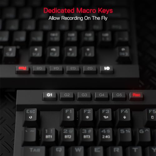 Redragon K580 PRO Wireless RGB Gaming Keyboard, Macro G Keys & Media Wheel by Redragon - Used condition - Image 4