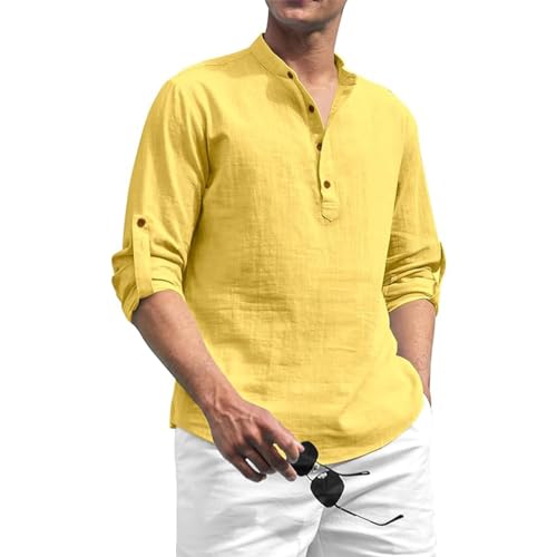 Image of Beige Color Cotton Blend Mandarin Neck Short Kurta Straight Kurta for Men (S)