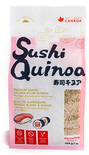 Sushi Quinoa by Top Tier Foods | 1 Pound Bag | Sushi Rice Substitute | Sticky Great for Maki Rolls, Nigiri, and Poke Bowls | Gluten Free, Non-GMO, Vegan, and Whole Grain | Pre-Washed Sushi Quinoa by Top Tier Foods | 1 Pound Bag | Sushi Rice Substitute | Sticky Great for Maki Rolls, Nigiri, and Poke Bowls | Gluten Free, Non-GMO, Vegan, and Whole Grain | Pre-Washed