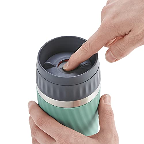 EMSA N2011700 Travel Mug, Easy Twist Thermobeker, 360ml, Petrol, koude dranken blijven tot 8 uur koud, warme dranken tot 4 uur warm, groen, 1 stuk - Image 6