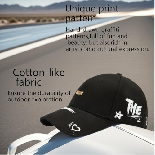 Image of Baseball Cap for Women Men - Adjustable Size Hat | Sun Protection,Colourfast,Moisture Wicking,Ponytail Hole,Wrinkle Free