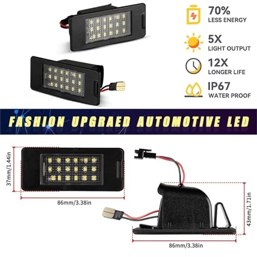 Luces de matrícula LED Yukon XL 2015 2016 2017 2018 2019 2020 6