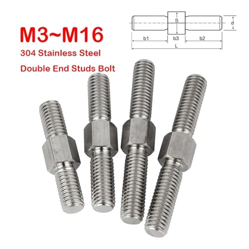 Tige filetée en acier inoxydable 304 double extrémité M14 de 110mm