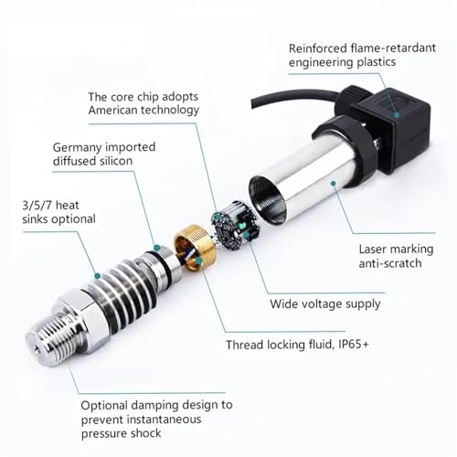Transmetteur de pression en acier inoxydable sortie 0-10 V plage 0-1.6 bar