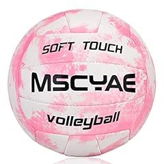 MSCYAE Pallone da pallavolo ufficiale 5, Pallone Beach Volley Soft Touch Volleyball per Bambini Adulti Rosa Bianco