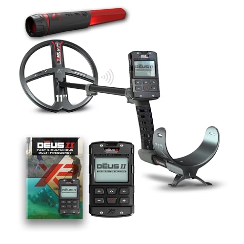 XP Metal Detectors Deus II - 11' FMF Coil with MI-6 pinpointer Bundle - Waterproof and Fully Wireless - with Remote Control, & S-Telescopic stem (DEUS2-28FMFRCEA + MI-6)