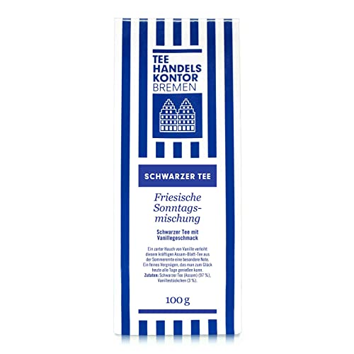 Schwarzer Tee mit Vanille in Spitzenqualität - Friesische Sonntagsmischung - 100g loser Tee - TEE HANDELSKONTOR BREMEN Cover