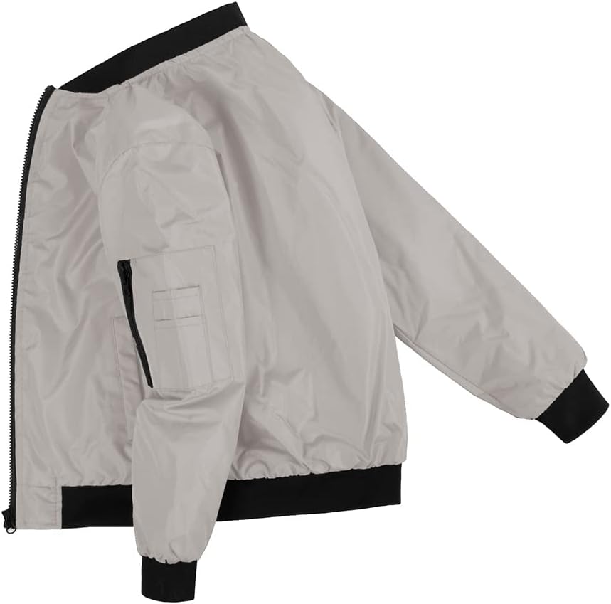 SNOW DREAMS Boys Girls Bomber Jacket Flight Jackets Spring Varsity Jacket - Image 3