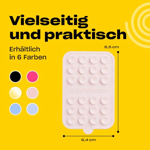 OCTOBUDDY Doble || Funda de Silicona con Ventosa de Teléfono Soporte Adhesivo || Compatible con iPhone y Android, Soporte de Accesorios Móviles Manos Libres Antideslizante para Selfies y Videos (Doble - imagen 6