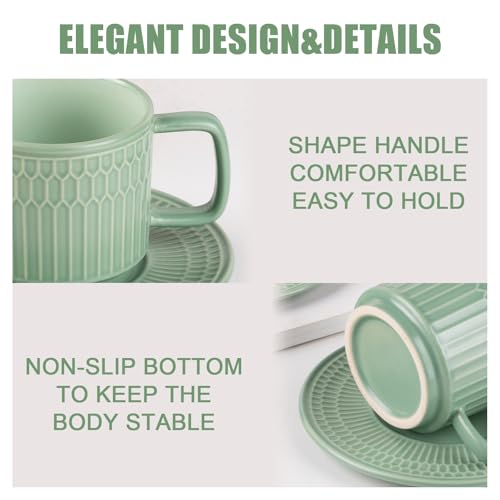 50% Off 4-Piece Ceramic Cappuccino Cup Set - Image 5
