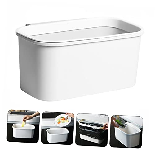 2 Piezas Canecas de Basura para Cocina Blanca Portátil miniatura 5
