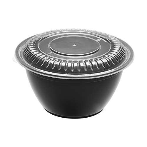 Amazon Basics – Boles para comida de 1 compartimento, sin BPA, aptos para microondas, lavavajillas y congelador, aprox. 1,2 L, paquete de 15 unidades