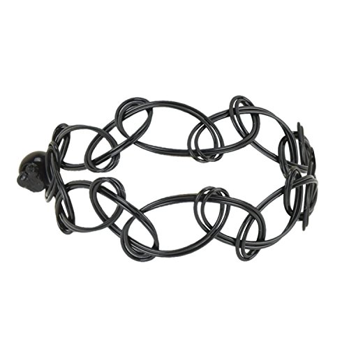 eLander Halsketten-Set, Halskette + Armband + Ring, Tattoo-Halsband für Mädchen, Henna Vintage, Kettenhals, Boho-Stil, 80er 90er Jahre