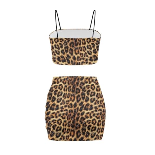 Image of 2025 Sexy Spaghetti Strap Crop Tops and Bodycon Skirt Casual 2 Piece Set S-4XL