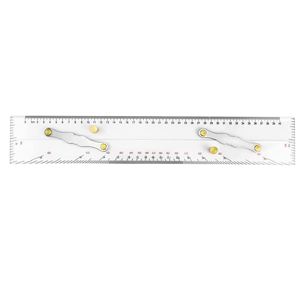 BGFAVCV Marine Parallel Ruler Clear Scales, Mapping Points to Pull Parallel Ruler 450MM, Nautical Charts Parallel Ruler for Boat - Image 2