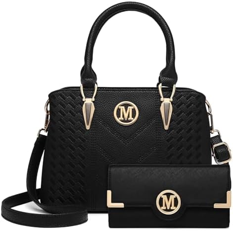 Miss Lulu Handtasche für Damen aus PU-Leder mit abnehmbarem Schultergurt | Mittelgroß, strukturierte Oberfläche, mehrere Fächer, drei Tragearten, für Alltag und Büro