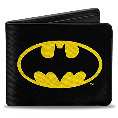 Buckle-Down Portafoglio da uomo in PU bifold, Giallo e nero., 4.0' x...
