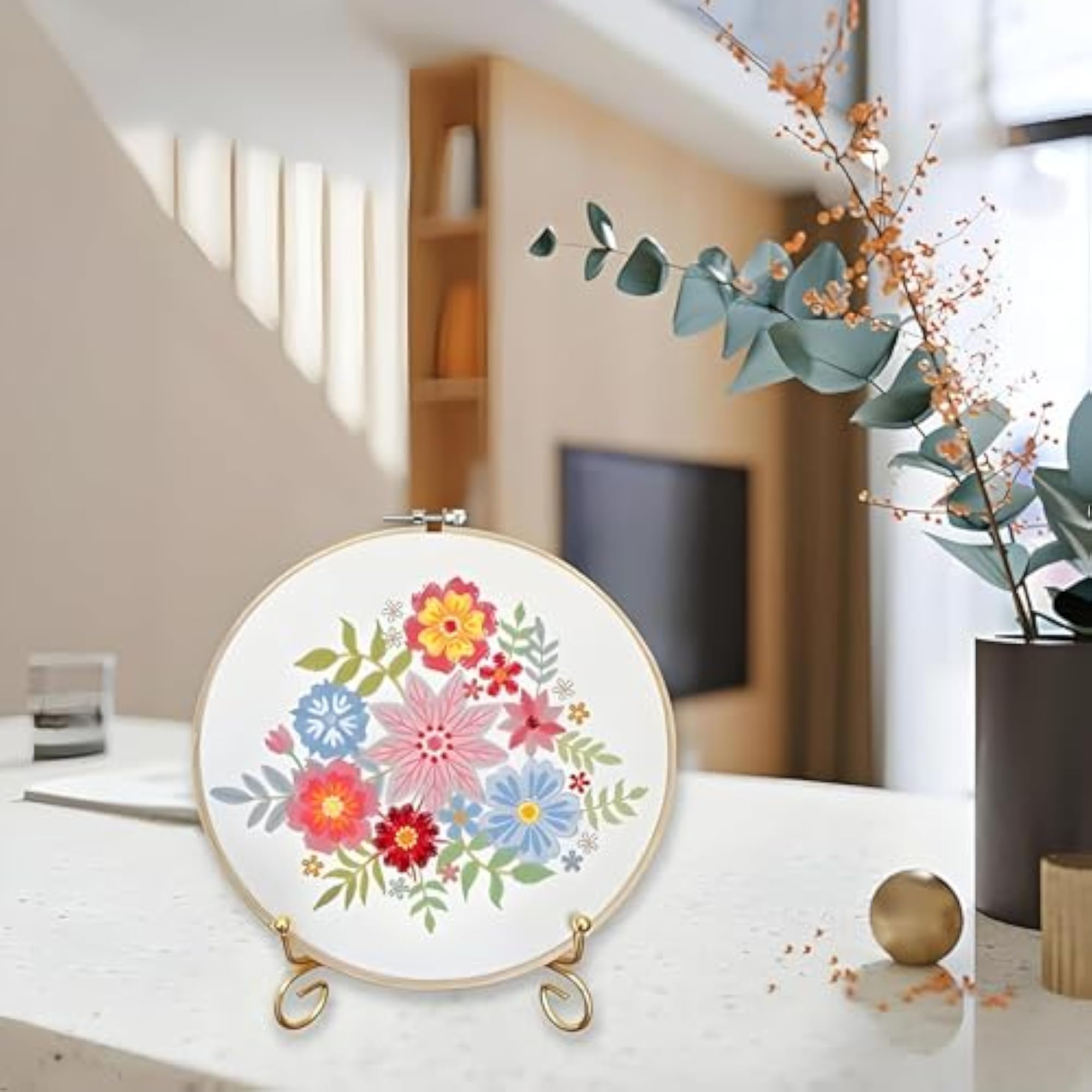 Metal Display Stand, Gold Iron Easel for Plates