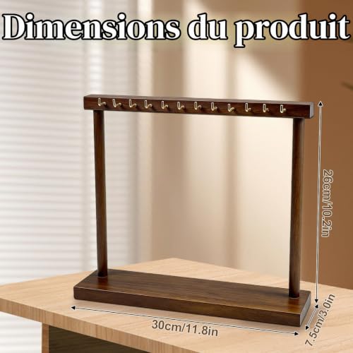 wlsvega Rangement Pour Bijoux,Support Pour Colliers,Avec 12 Crochets – vue 3