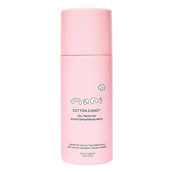 Mane Cotton Candy Dry Texture Spray - Volumizing Spray for Fine Hair - Lightweight Hair Styling Spray with Root Lift & Soft Tousled Texture - Heat Protection 380F - No White Cast 8 Oz