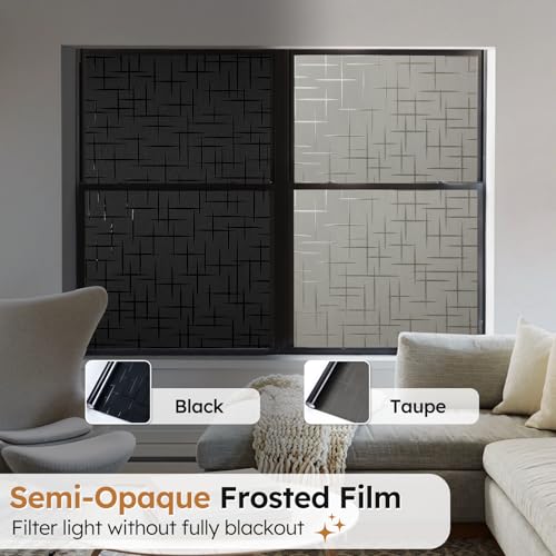 Película para ventana frosted rabbitgoo 17.5" x 78.7" miniatura 5