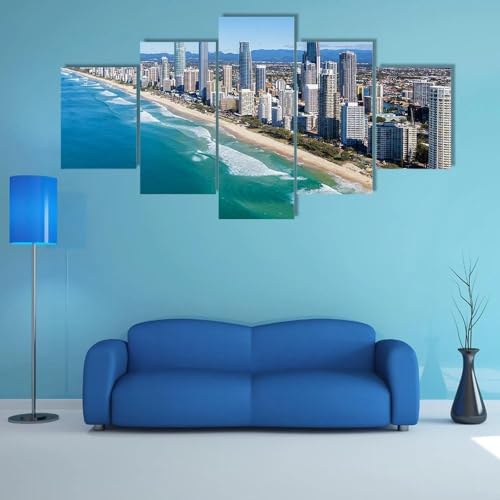 Impression sur toile Gold Coast pour une ambiance lumineuse et évasion dans votre salon