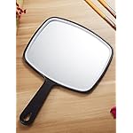 OMIRO Hand Mirror, Black Handheld Mirror with Handle, 6.6" W x 9.2" L - Image 4