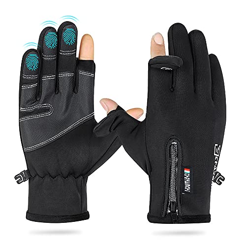 Handschuhe Herren Damen Winter, Fahrradhandschuhe Motorrad Reithandschuhe Fahrrad Skihandschuhe Schwarze Herren Damen Handschuhe, Outdoor Skihandschuhe Touchscreen Wasserdichte Sporthandschuhe,Size L Cover
