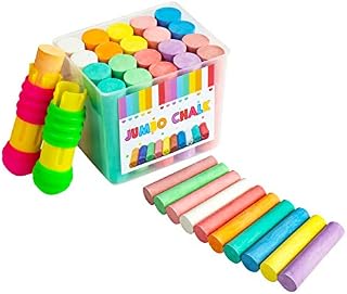 20PCS Giant Chalk for children, Pavement Chalk Washable Non-Toxic Chalks in 10 colores for Outdoor Art Play, Schools, Blackboard and Playground