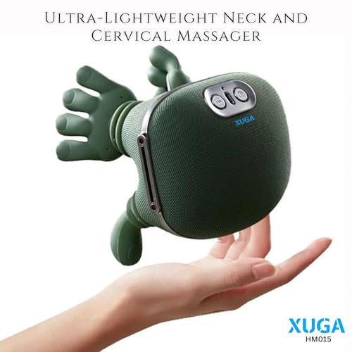 Image of XUGA HM015 Bionic Heated Massager, Wireless Portable Shiatsu Neck and Back Massager, Electric Deep Tissue 4D Kneading Massage, Simulated Human Hand Design for Pain Relief and Muscle Relax