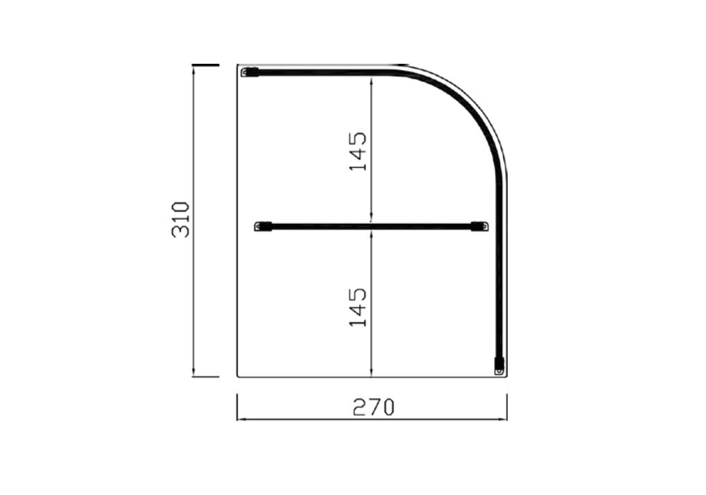 Vetrina Professionale In Alluminio - Grigio Argento, Vetro Temperato, 1000x270x310 Mm - Foto 10
