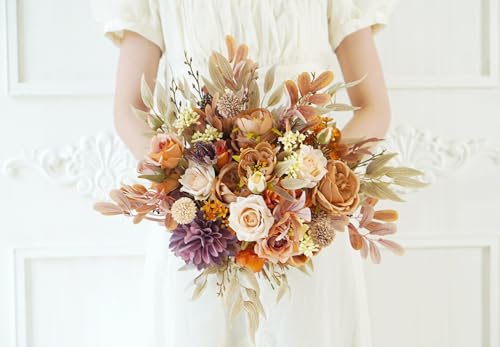 Ramo rústico boho blanco y beige para boda