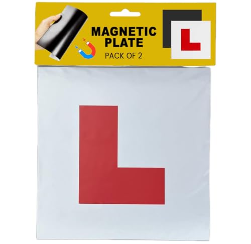 Stick Well Extra Strong 2 Pack L Plates Magnetic For Car Extra Thick Learner Plates Magnetic No Melting No Blow Off Easy To Move Without Scratching Painting Off