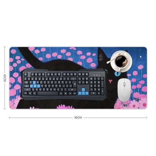 Tapis de souris de jeu chaton mignon pour un bureau doux et fleuri