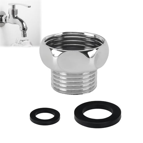 Shower Hose Connector Connection G3/4 Female to G1/2 Male, Rust and Corrosion Resistant Shower Hose Adapter with 3pcs Rubber Rings