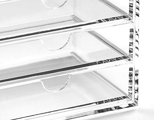 OSCO A3275 Magazin mit 3 Schubladen aus klarem Acryl, klein