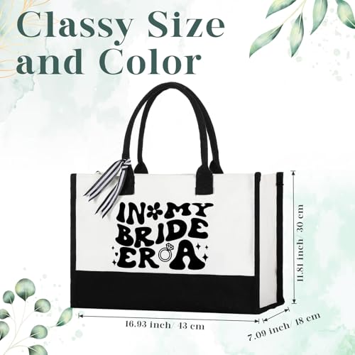 Bolso tote de lona para novia miniatura 3
