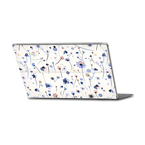 Autocollant Microsoft Surface Pro vinyle bleu fleuri Ninola