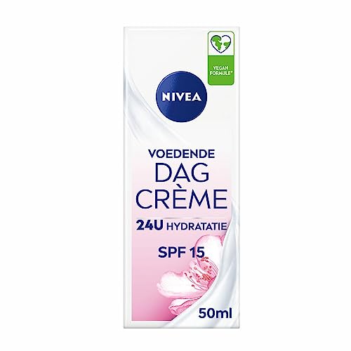 NIVEA Essentials Crème de jour nourrissante - Crème visage Peaux sèches - SPF 15 - Soin du visage - À l'huile d'amande naturelle - 50 ml