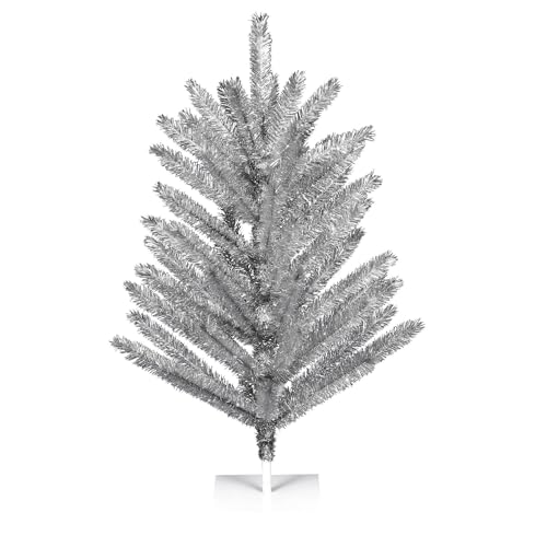 Vickerman 4' x 35" Vintage Aluminum Artificial Christmas Tree with