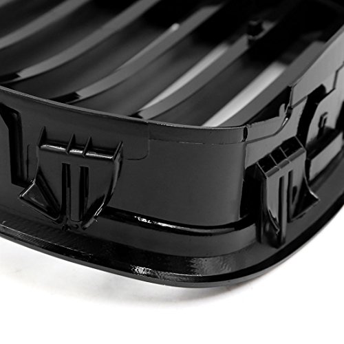 Uxcell 2Pcs Glossy Black Front Kidney Grille Grill For Bmw E39 1999-2003 5 Series 528I 540I 4-Door #TOP6