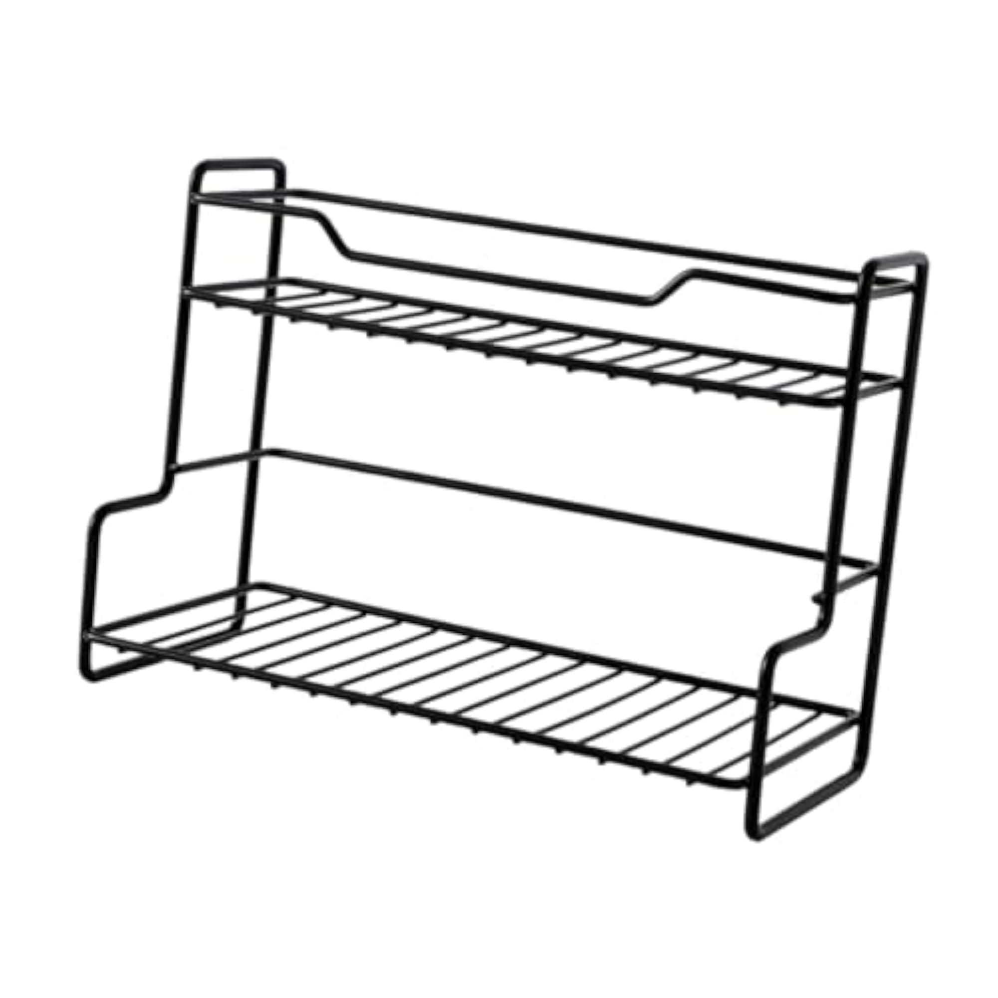 Multipurpose Kitchen Storage Rack, Space Saving Black Design