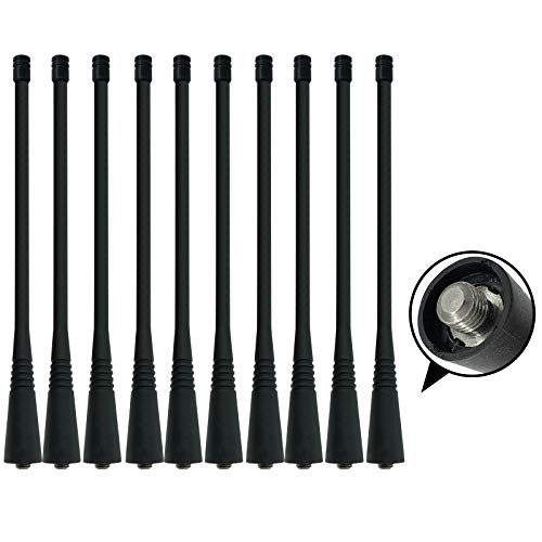 Amasu 10Pcs PMAE4016 UHF Antenna 403-512MHz Compatible with CP200 GP328 GP88S HT1250 EX500 SP10 SP50 P1225 PRO5150 Radio