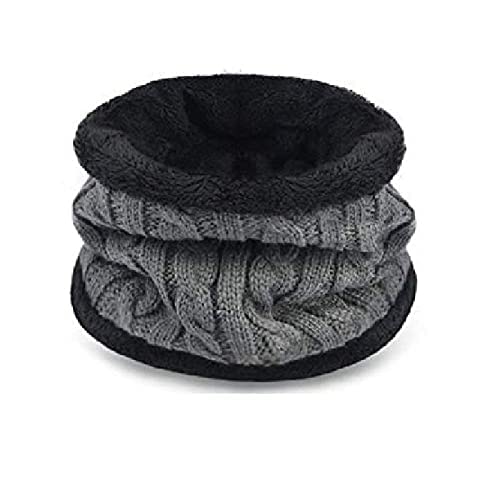 TruFlair Winter Knit Beanie Cap Hat Neck Warmer Scarf and Woolen Gloves Set Skull Cap for Men Women/Winter Cap for Men (Grey Color-3 Piece)(Tru-Cap-04 2